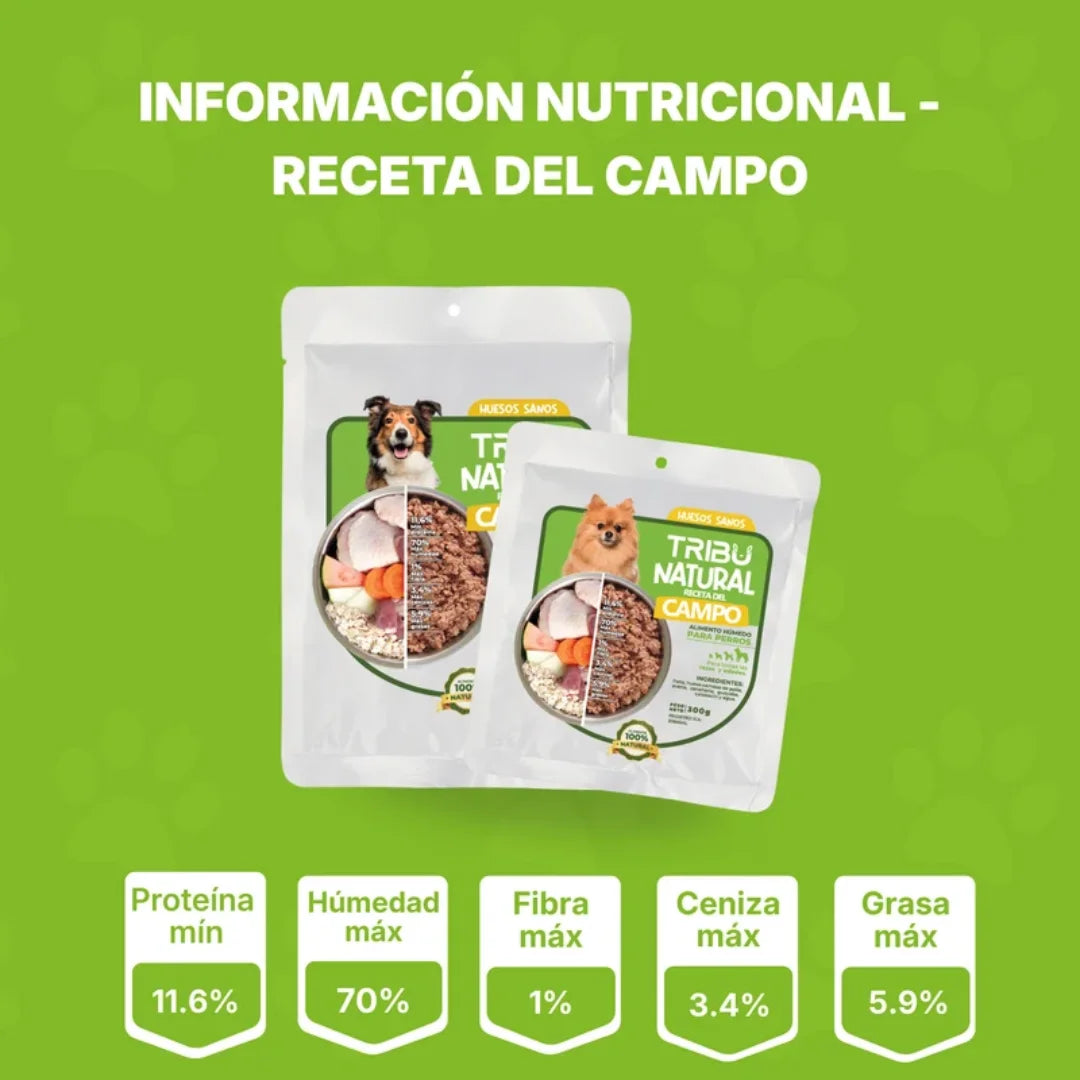 Alimento Natural del Campo para perro, 600 gramos