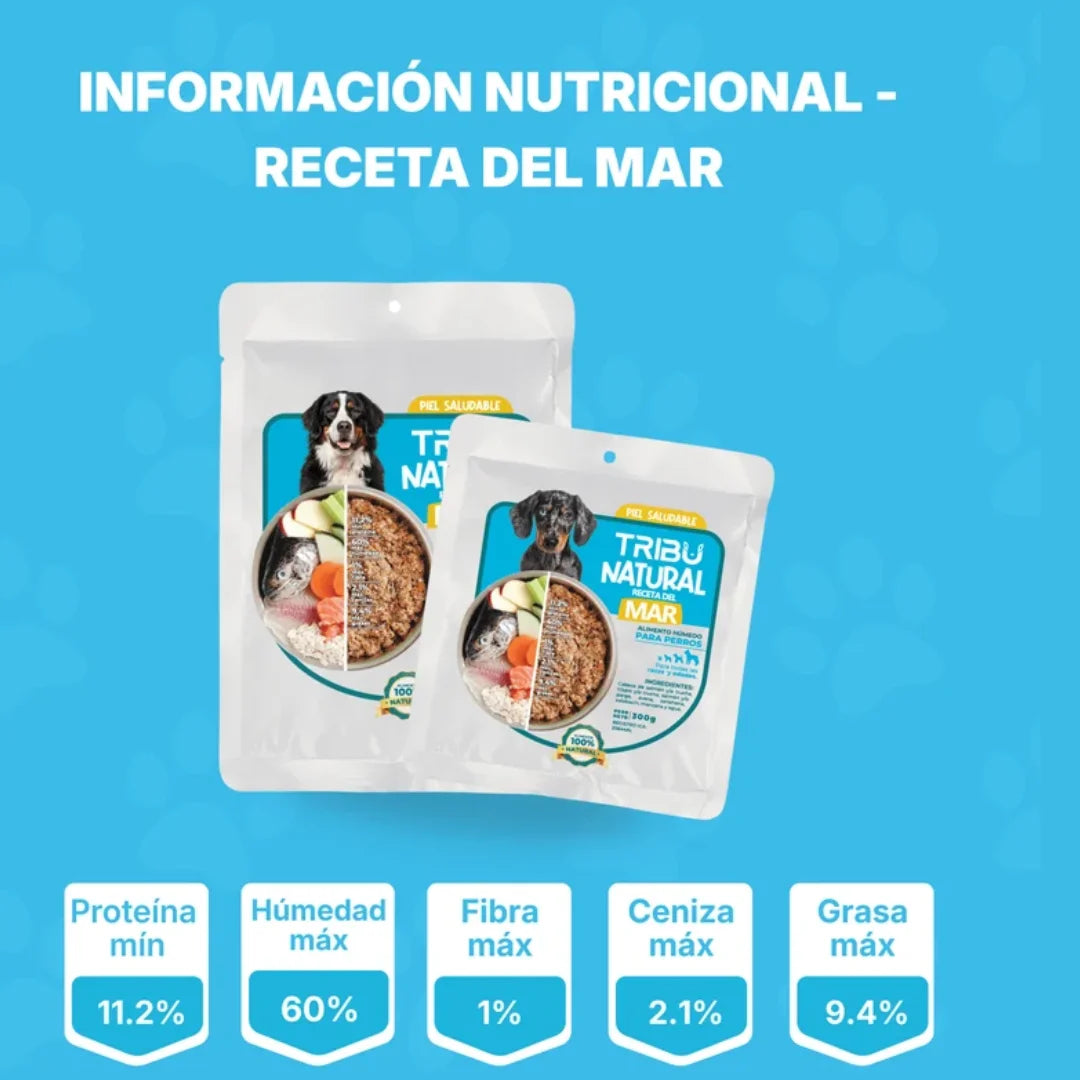 Alimento Natural del Mar para perro, 300 gramos