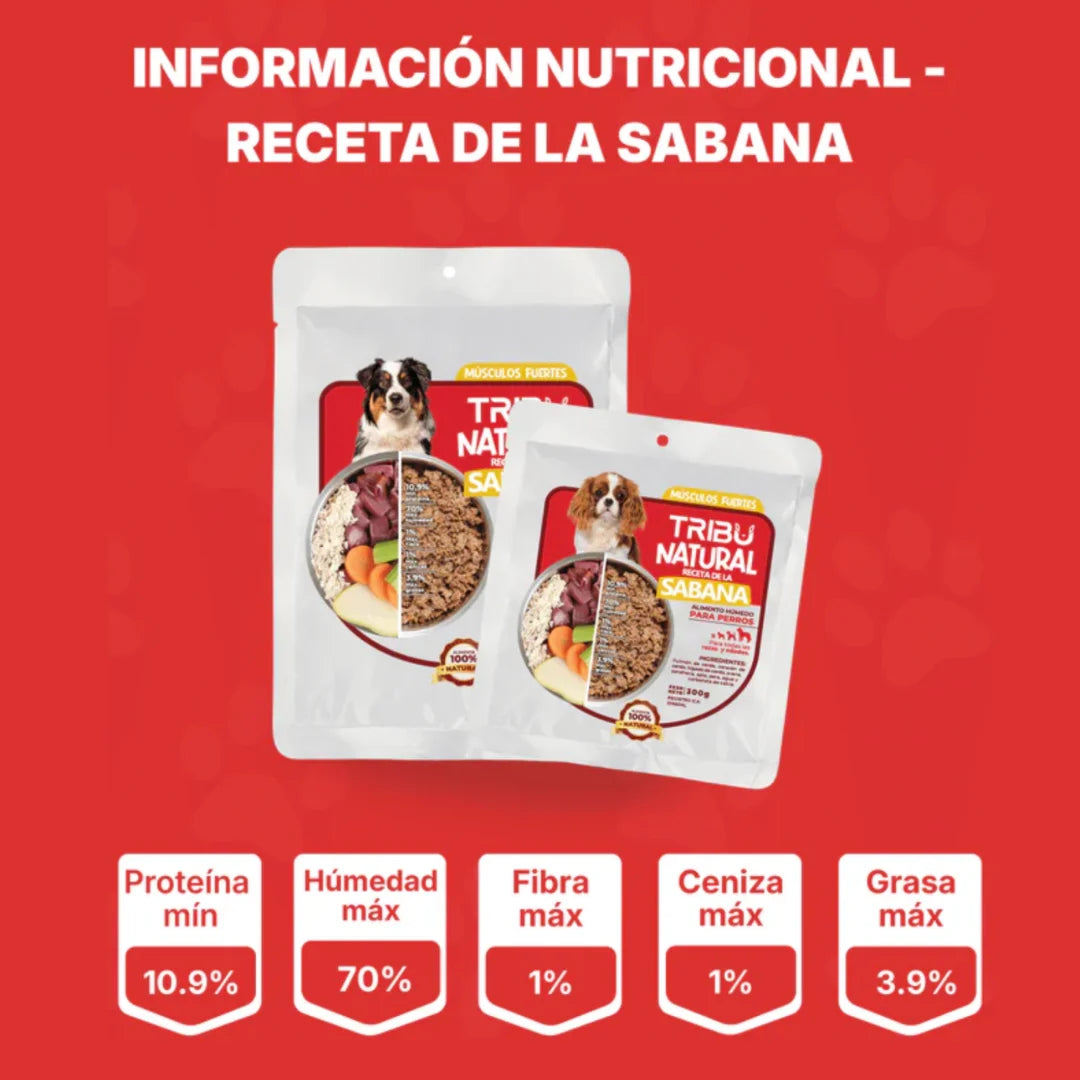Alimento Natural del Sabana para perro, 600 gramos